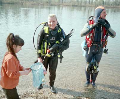 Petra und Thomas nach erfolgreicher Suche